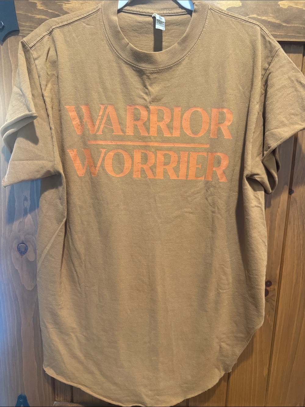 Warrior Worrier Graphic Tee - Brown